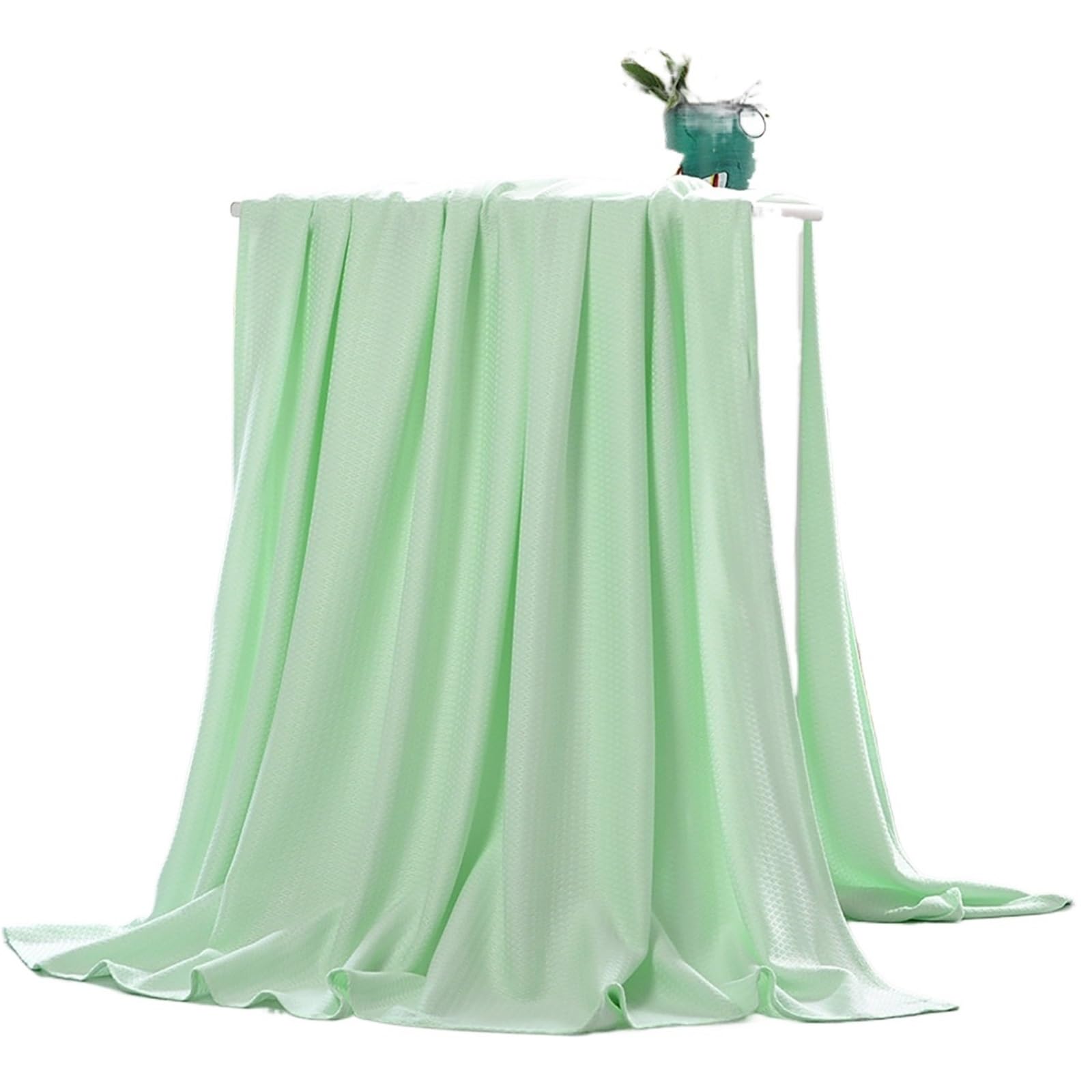 GSJNHY Cooling Blankets Cooling Blanket Air Conditioning Quilt Skin-friendly Fiber Light And Thin Breathable For Home for summer(Light Green,L)