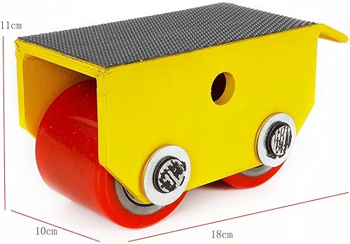 Miniatura 3 de Maquinaria Skate 2.5T5500lbs - Rodillo de acero fijo para maquinaria con rodillo rígido de poliuretano fuerte y máquina de superficie de goma,
