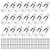 FAVENGO 30 Pcs Colgadores para Cuadros Soporte Empotrado Oculto Herrajes Metalico Soporte para Colgar Cuadros Pesados Placa Colgante de Ojo de Cerradura para Marcos Foto Espejo Cabeceros + 60 Tonillos