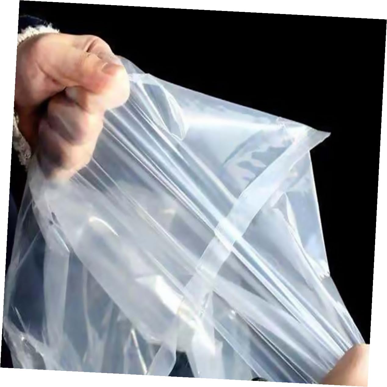 LIFKOME Bolsas de Plástico Transparentes Grandes de Plástico, 100 Unidades