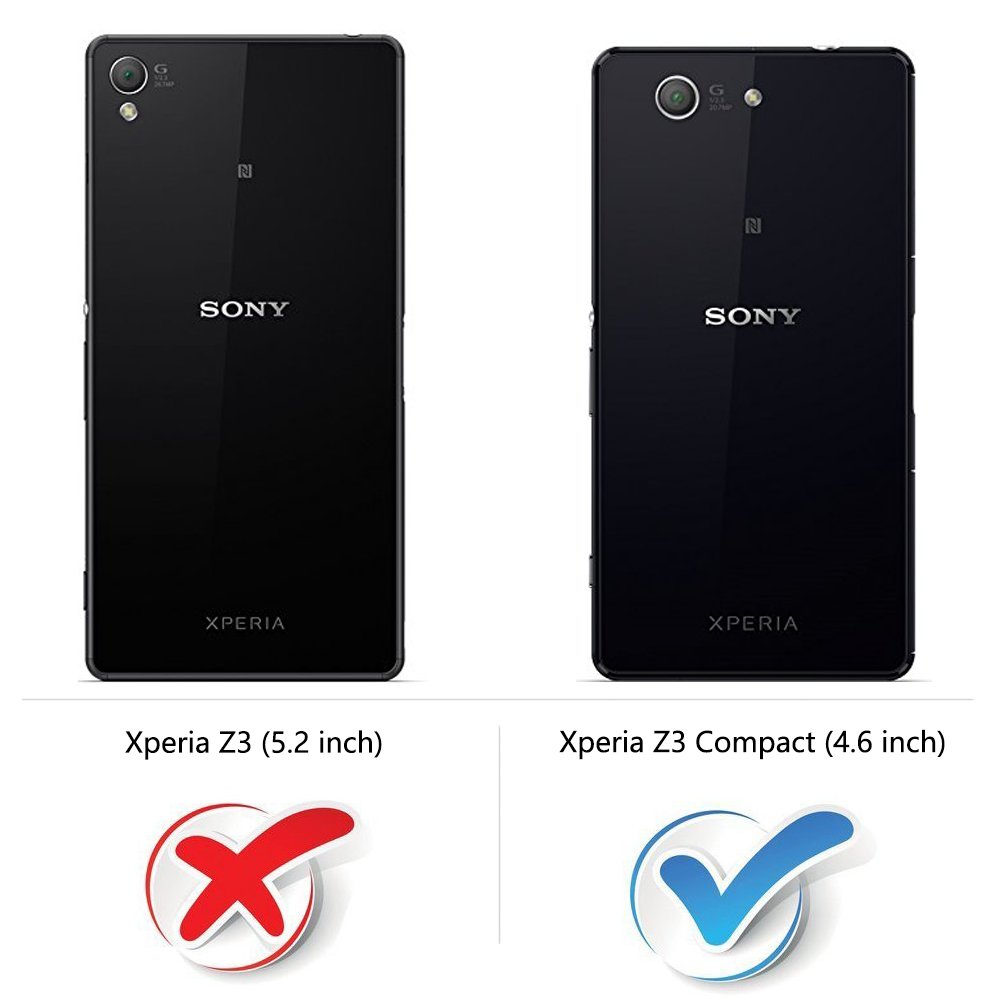 MOBESV Custodia A Libro Magnetica Per Sony Xperia Z5 Compact, In Similpelle Con Tasche, Elegante Rossa