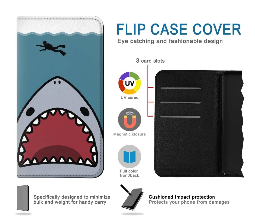 Amazon.com: RW3825 Cartoon Shark Sea Diving PU Leather Flip Case