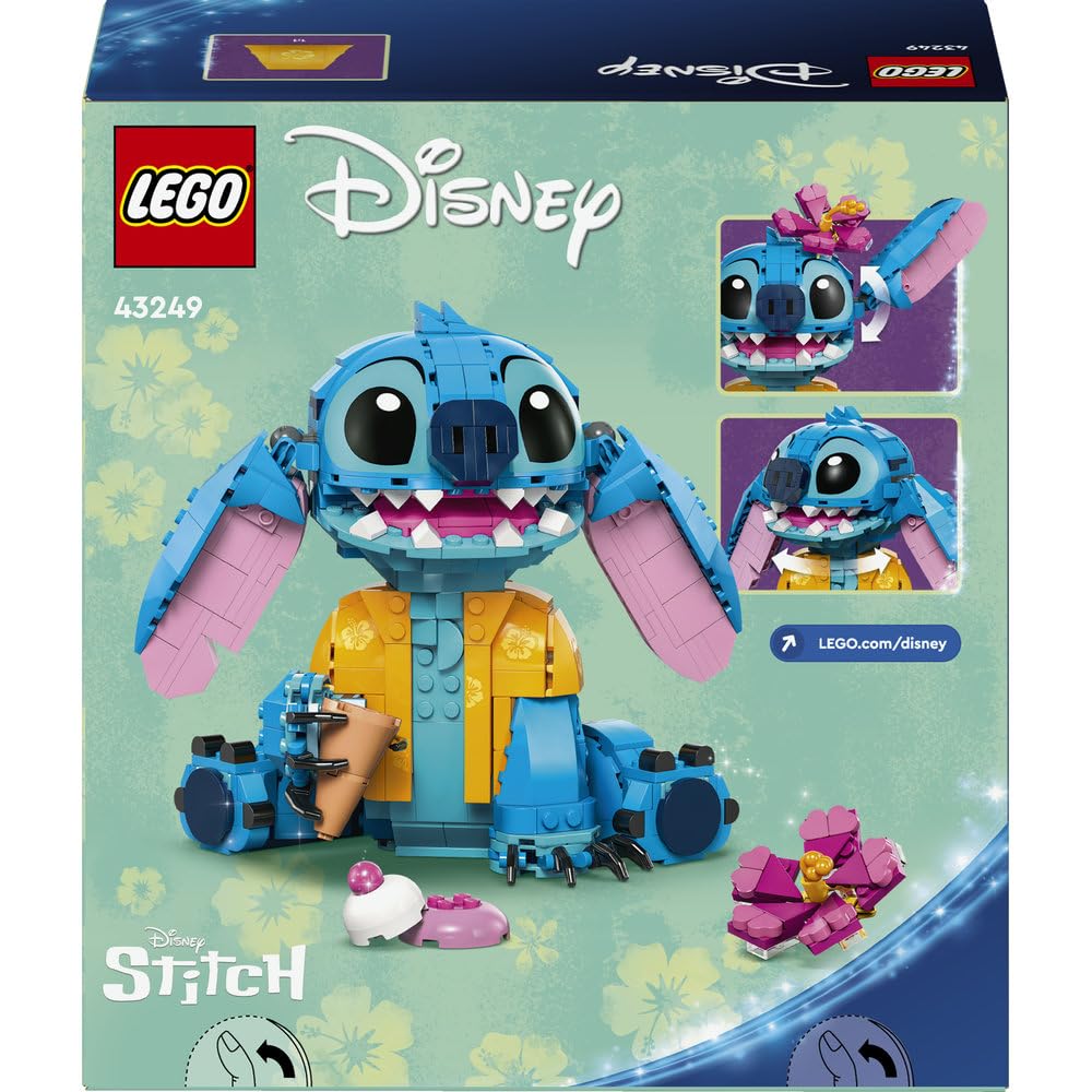 LEGO Disney Stitch 43249 | Figurka z filmu, model do zbudowania, prezent dla fana Disneya 9+, 730 elementów