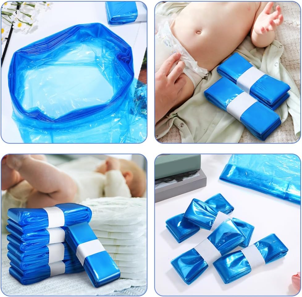PRETYZOOM 10pcs Pe Diaper Pail Trash Bags - Drawstring Garbage Bags for Trash Cans for Bathroom and Kitchen Use Leak