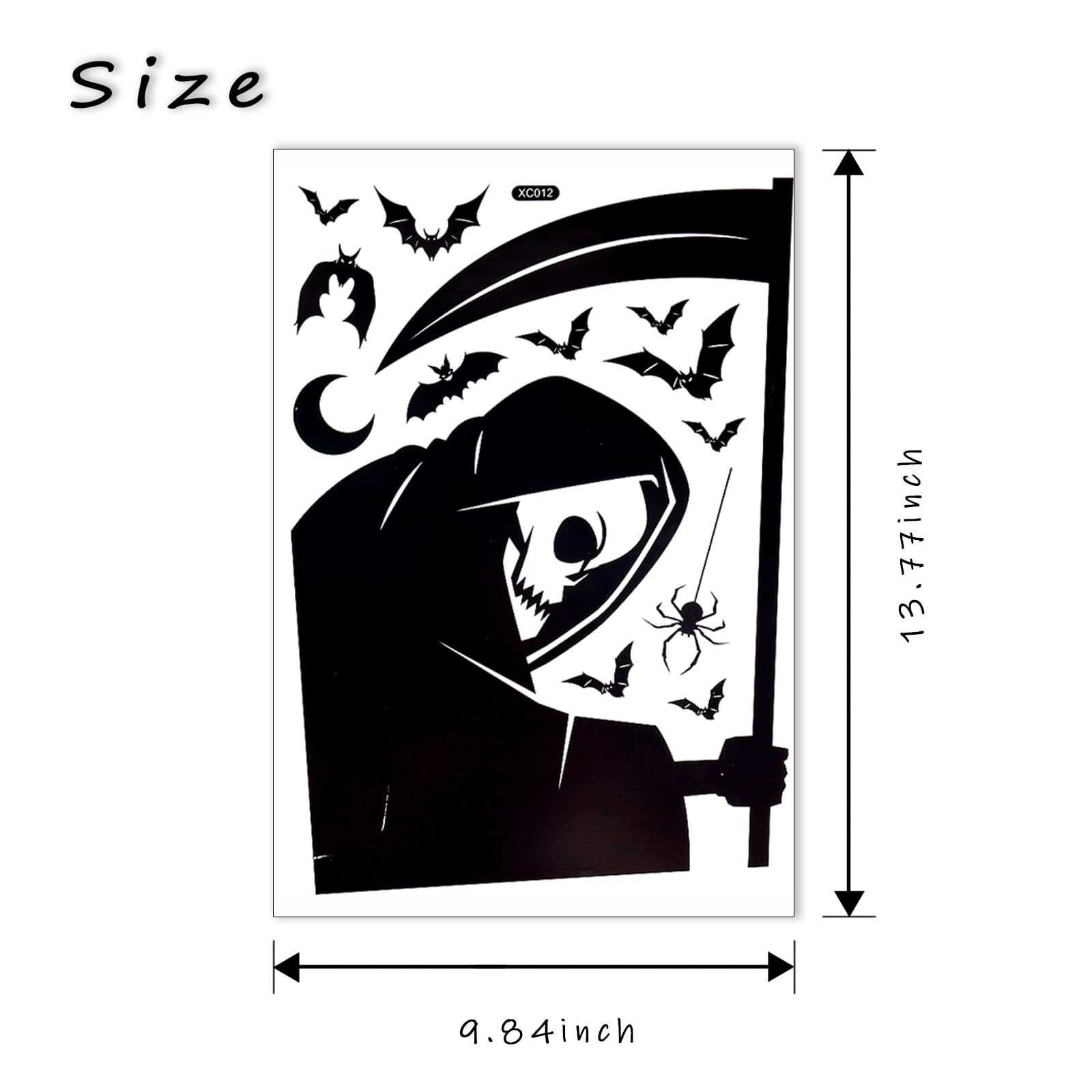 Halloween Window Clings Decorations Window Stickers,Large Scary Halloween Window Cover Monster Window Silhouette for Halloween Party Decoration