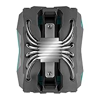 Vista 5 de Iceberg Thermal IceSLEET G6 Stealth - Tubo de calor de 6 táctiles directos chapado en níquel, con ventilador silencioso ultra de 5.512 in, enfriador