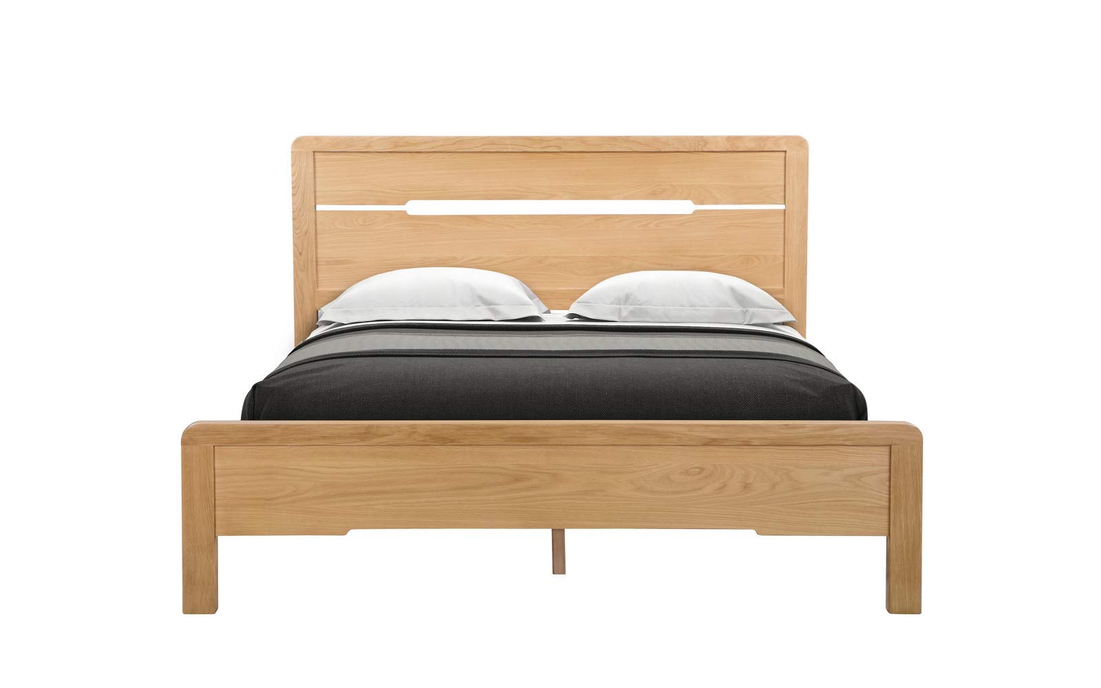 Julian Bowen Curve Kingsize Bed - Oak