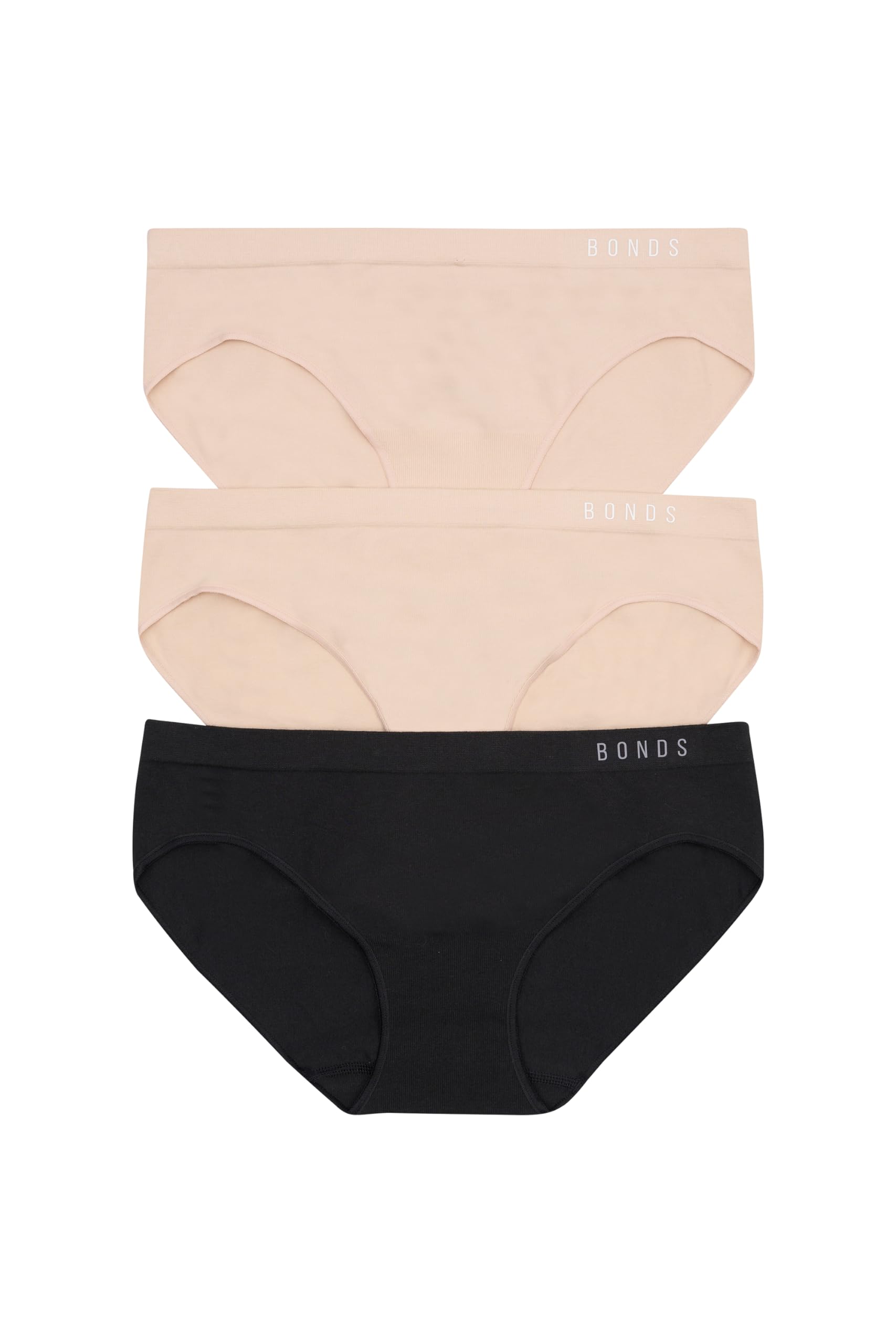 Bonds Women's Seamless Invisi Hipster Underwear in Cotton-rich Blend for Women, 3-pack