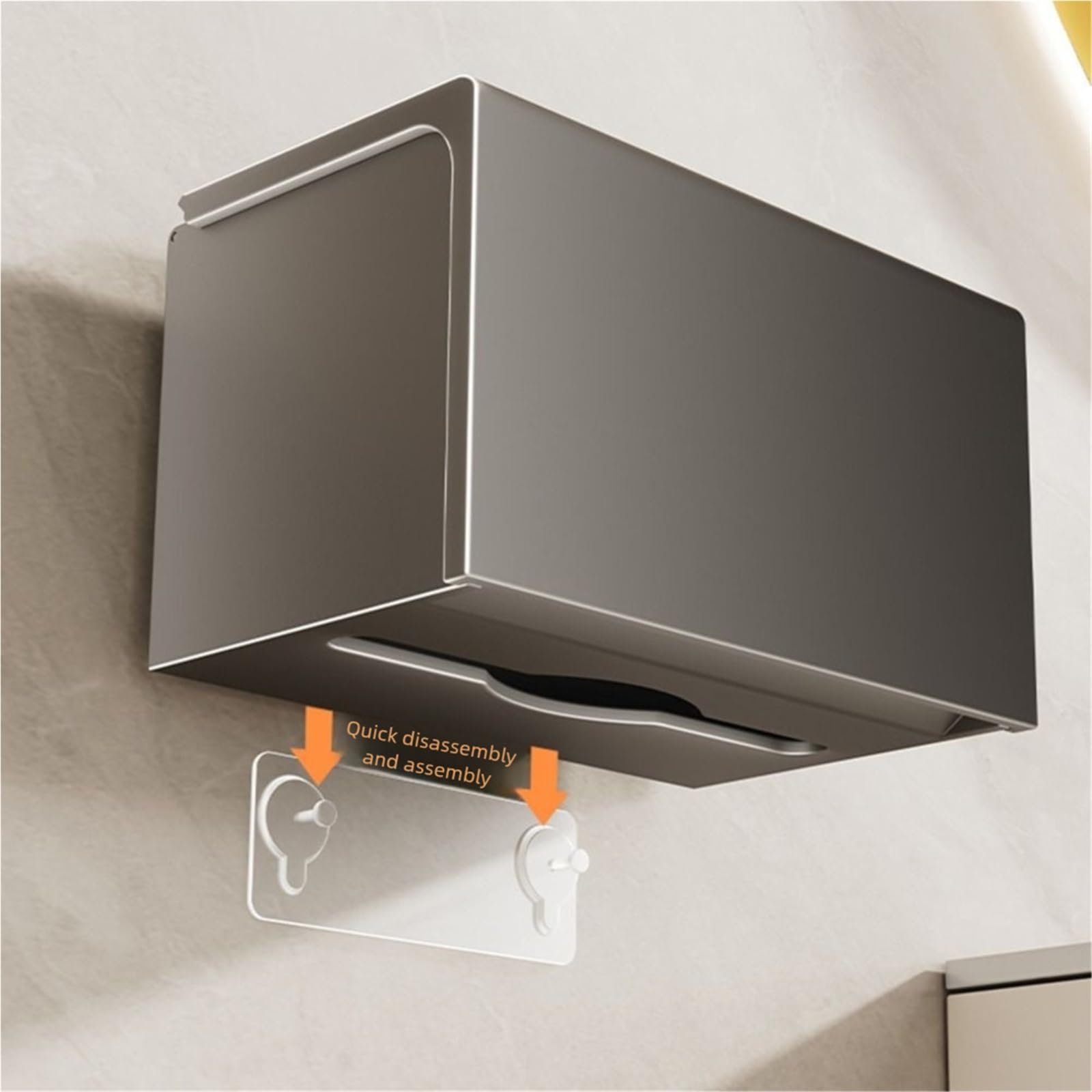 Toilettenpapierhalter mit Ablage Wandmontierter Badezimmer-Taschentuchkasten