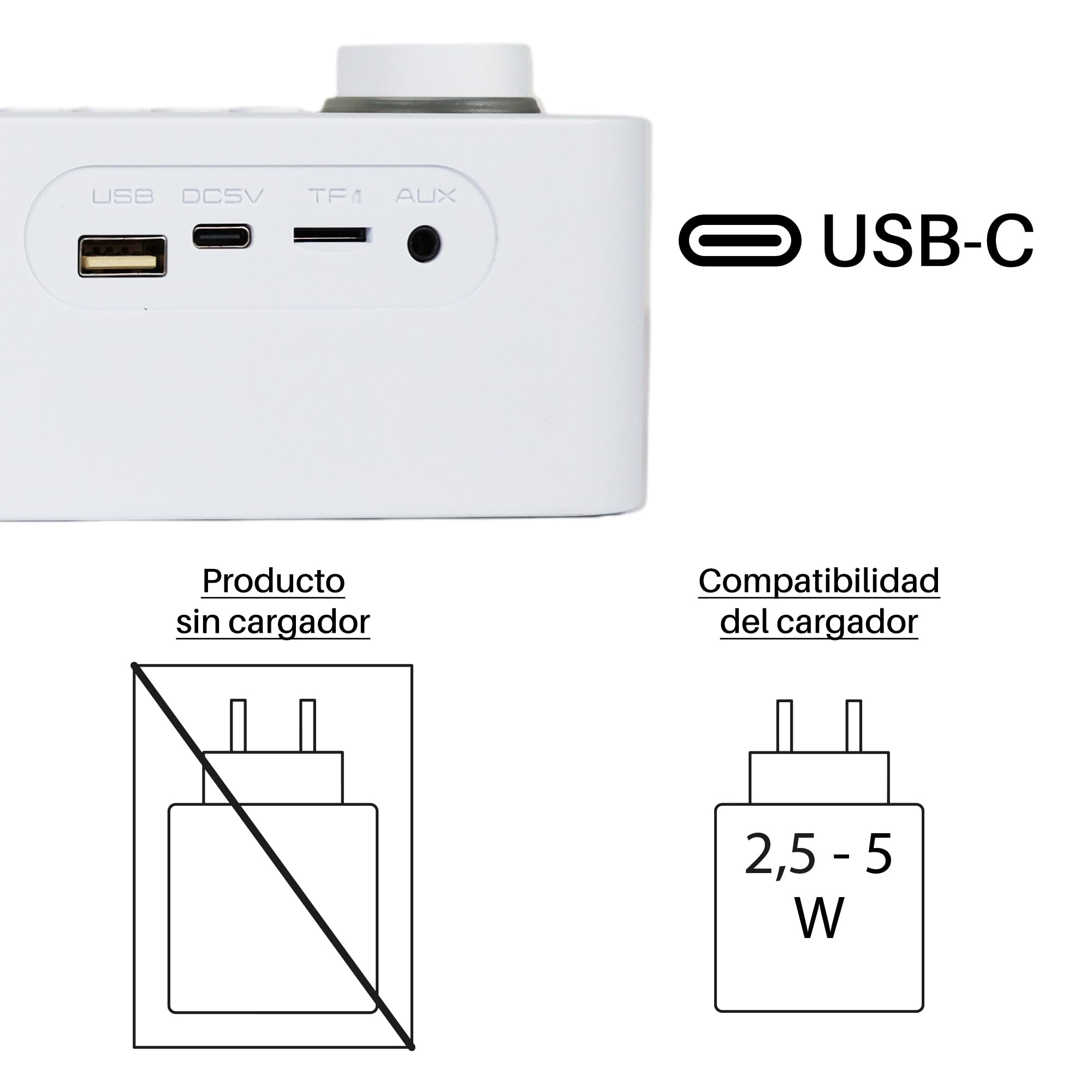 Atlantis Soundbar 20 W, Conector Jack 3,5 mm + Bluetooth 5.3, batería 2400 mAh, Radio FM, Altavoz para PC, portátil, TV, Smartphone. Dimensiones: 420 x 60 x 74 mm. Color: Blanco. P003-C0820-B