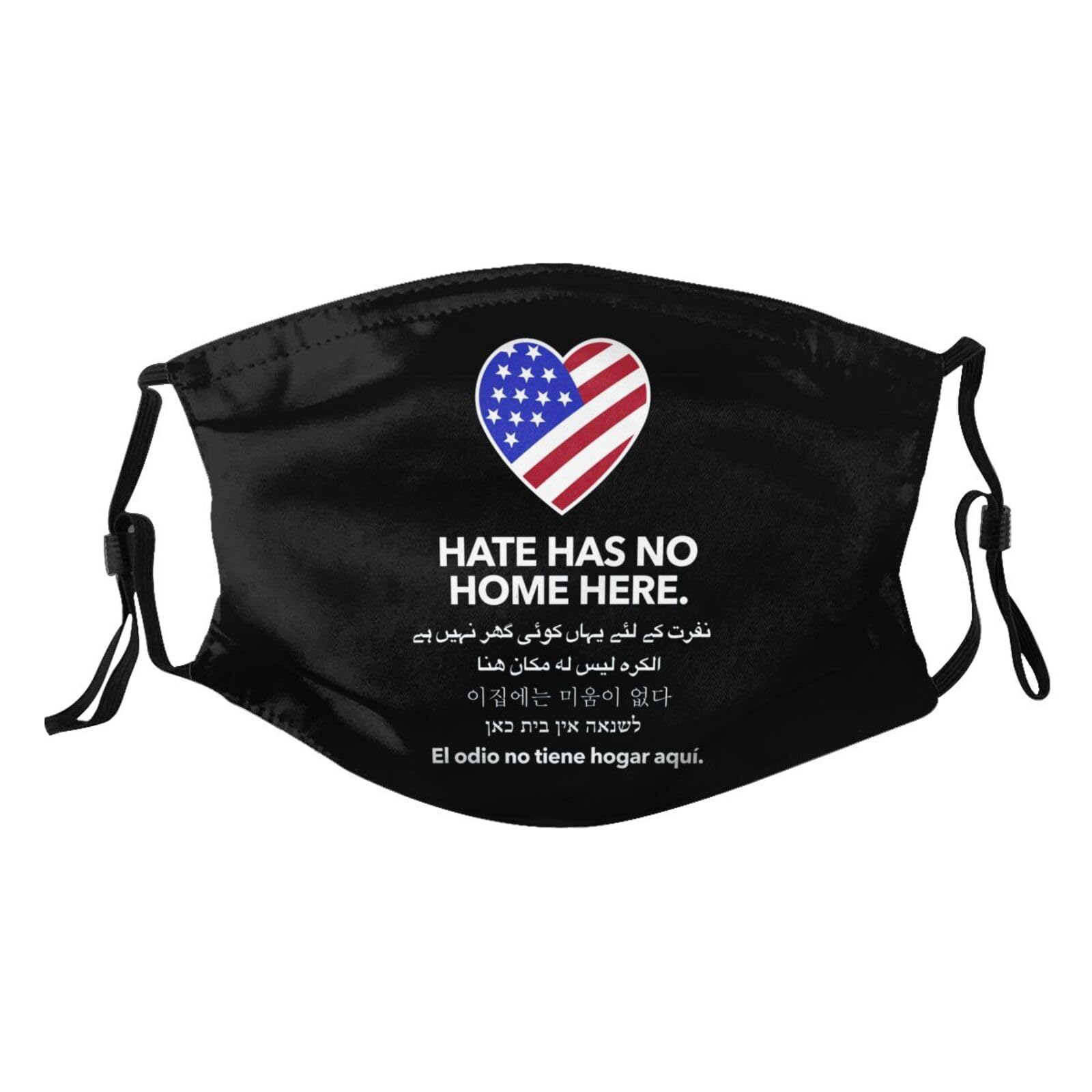 Hate Has No Home Here Adult Dust Mask Adjustable Dust Face with 2 Filter1793