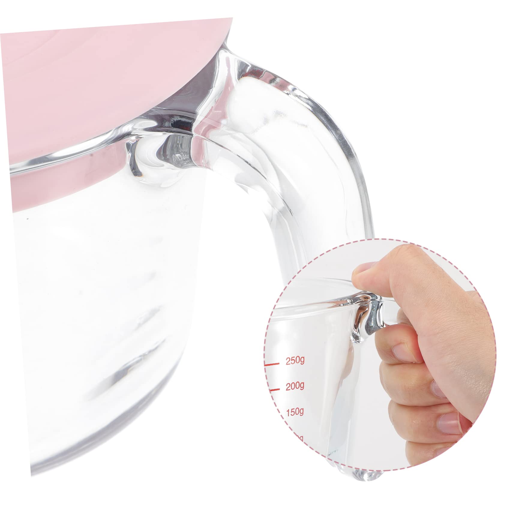 Hitzebeständiger Glas Messbecher mit Deckel und Skala