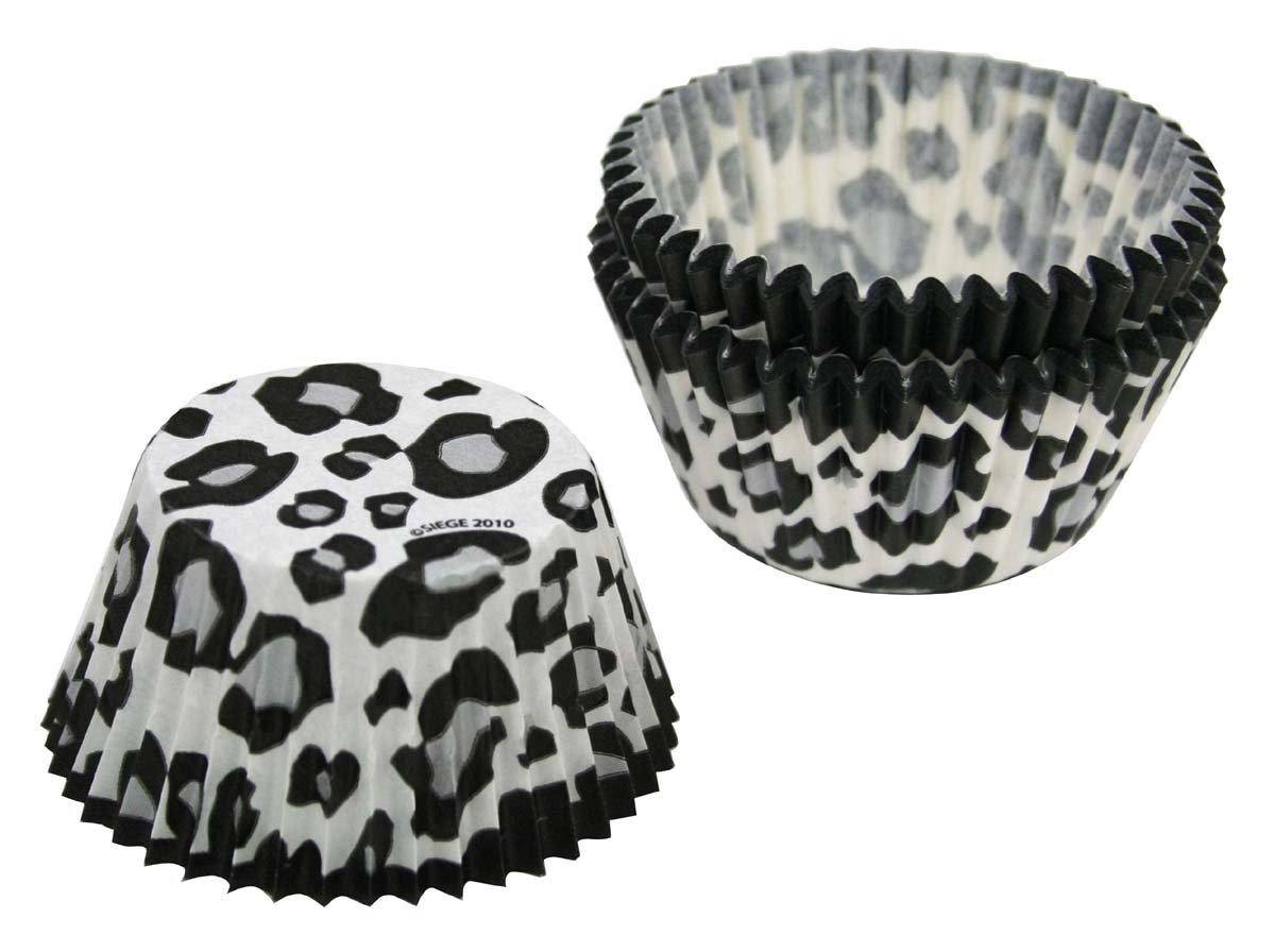 Cupcake Creations Standard Baking Cups-White Leopard 32/Pkg