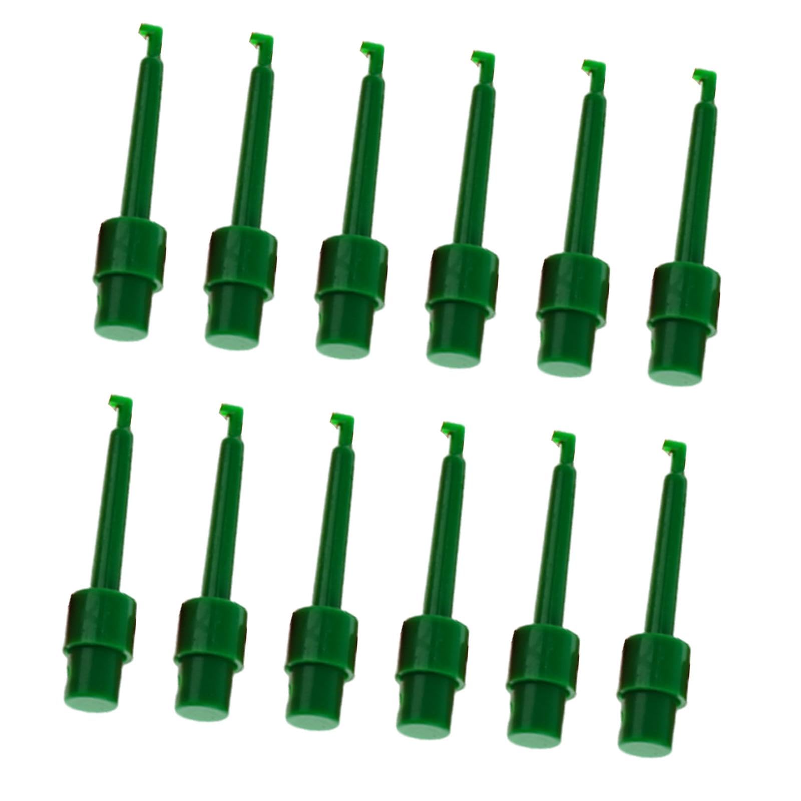 QLoztyse 12-Piece Clip Set, Bait Presentation Clips, Alloy Gripper Organizer Holder, Hook Collection, Portable Holder, Suitable for Fly Tying Accessories, Green