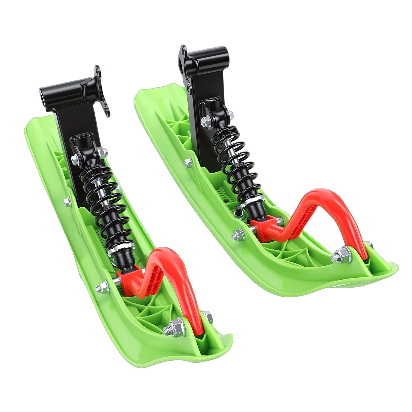 Planche de luge à neige pour VTT, surface texturée durable, skis avant pour pistes de neige, ABS + matériau en métal