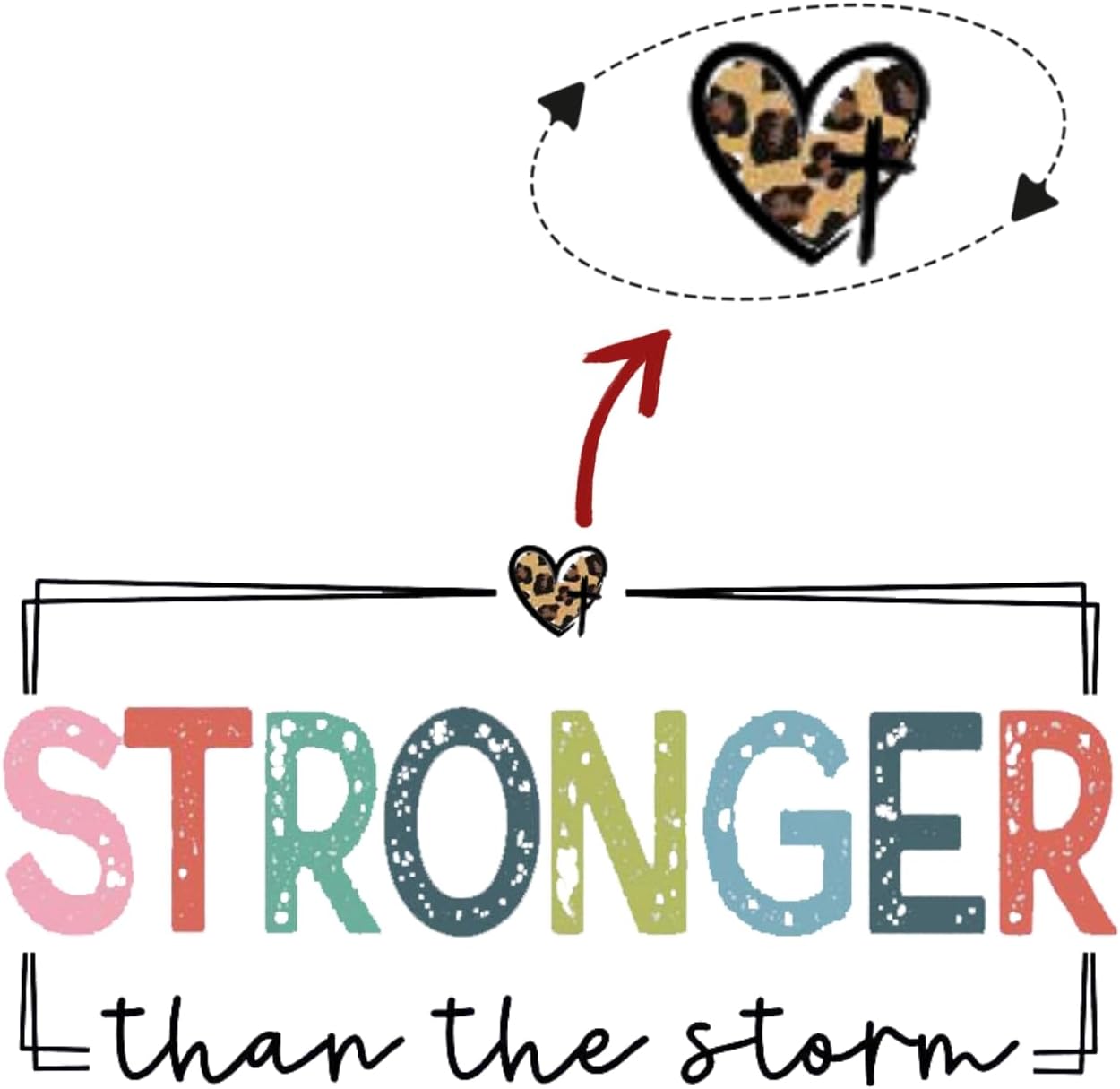 Women Stronger Than The Storm Shirt Inspirational Motivational Shirt Easter Religion V Neck Trendy Faith Tee Top - Image 3