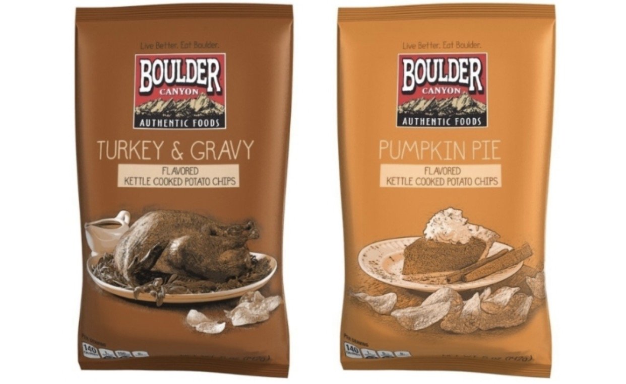 Limited Edition Kettle Potato Chips in Pumpkin Pie or Turkey & Gravy Flavors! Each