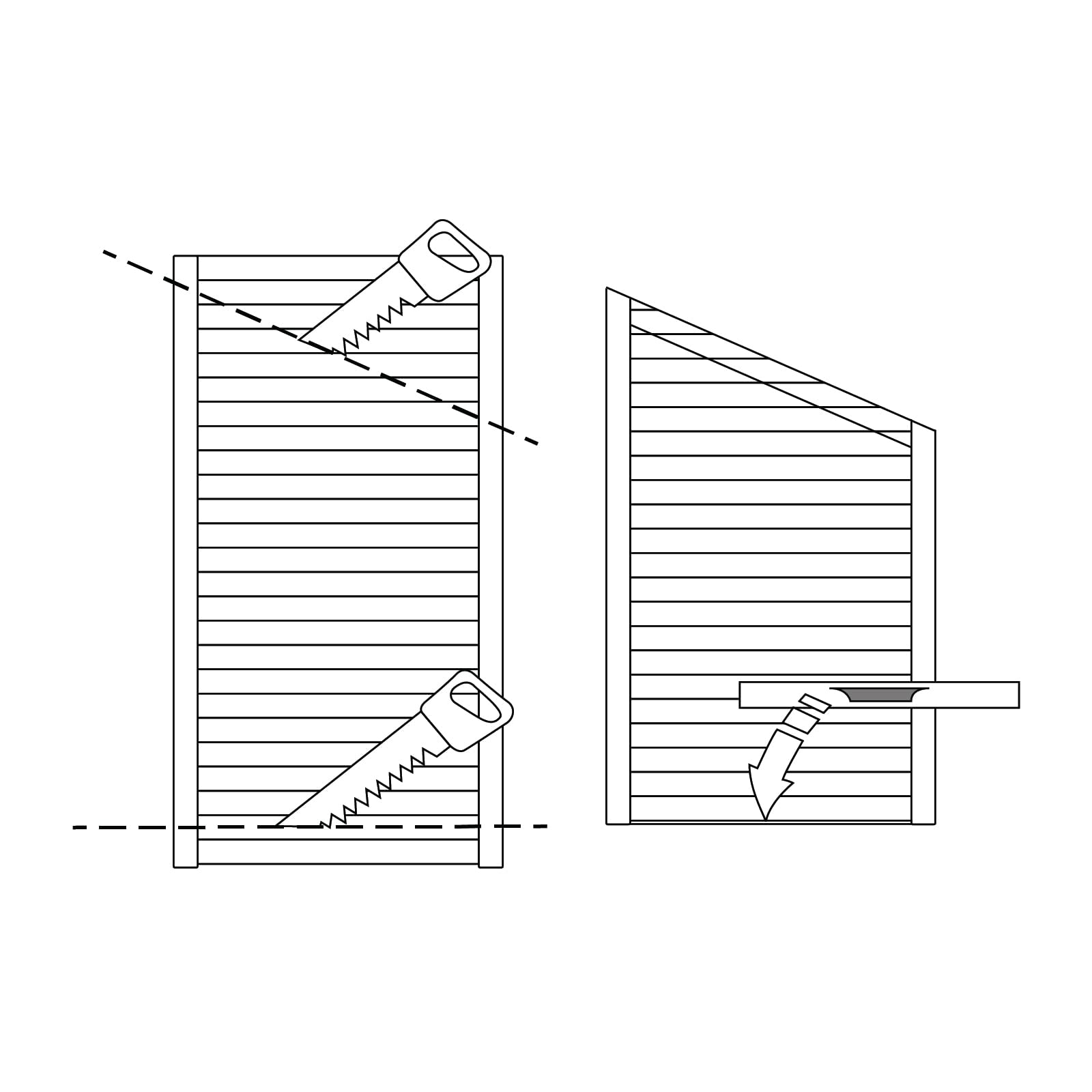 DecoMeister Porte a Lamelle Chiuse in Legno 394x1995 mm Confezione da 2 - Porta Pino Massiccio - Anta per Armadio a Persiana Cieca - Frontali Mobili e Antine per Guardaroba - Preverniciato Bianco