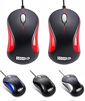 Vista 11 de SOONGO - Ratón óptico USB con cable para computadora portátil y uso doméstico, 2 unidades, compatible con computadoras portátiles, escritorio