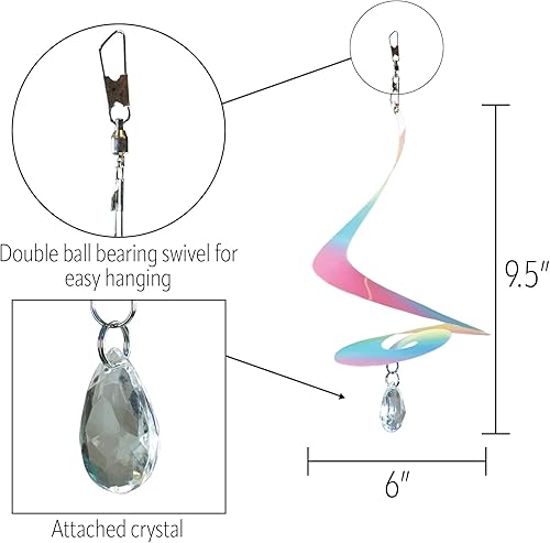 Miniatura 43 de In the Breeze Mylar Spinner Silver Sparkle Sparkle Sprite — 32 pulgadas de largo Sprite plateado brillante