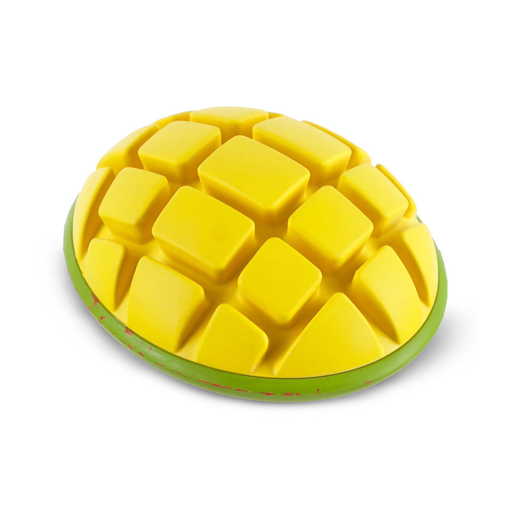 Bark Go Mango Tough Squeaky Rubber Dog Toy for Large Dogs - Candy-Scented, Durable Design for Long-Lasting, Squeaky Fun