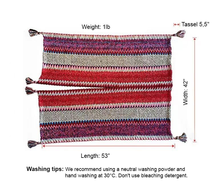 Image of Women's Elegant Knitted Shawl Poncho Fringed Striped Sweater Pullover Cape Gift for women (Fuchsia-blue)