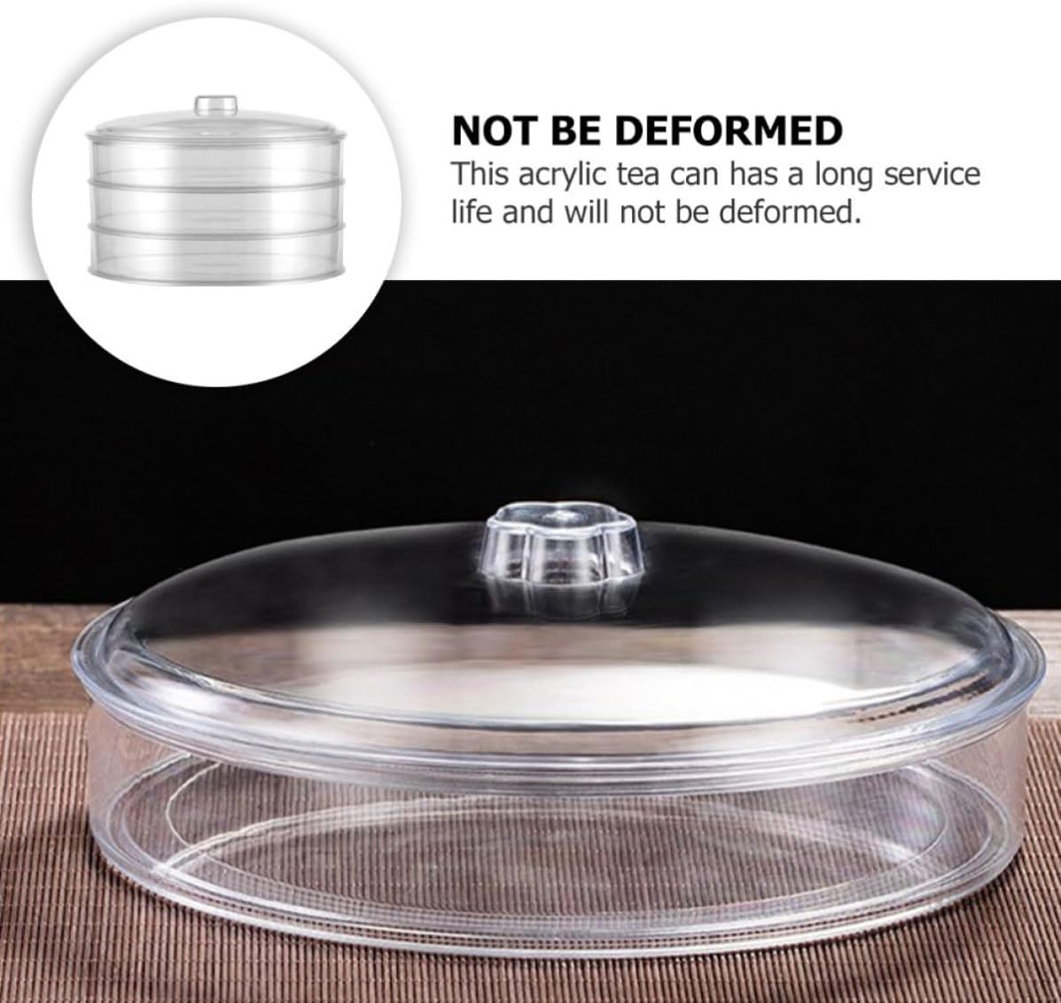 Acrylic Tea Storage Canister with Three Layers and Creative Shape Delicate Design Tea Container Box and Candy Storage for Business and Wedding Use