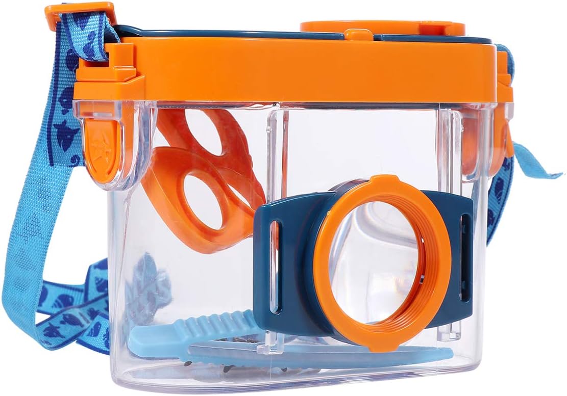 Insect Viewer Box - Bug Observation Magnifier Cage/Outdoor Bug Catcher Container Educational Exploration Tool for Kids, Boys, Girls