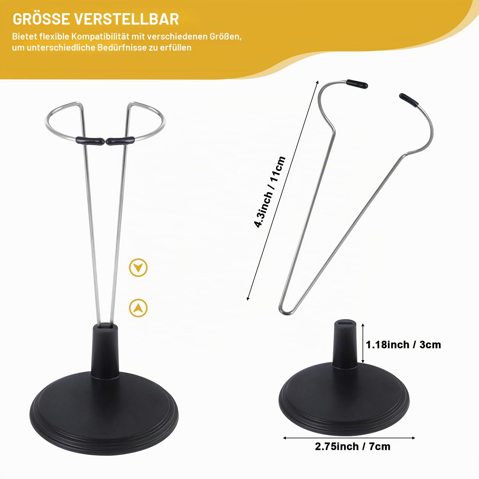 Lightstick-Ständer, Kompatibel Mit Offiziellen Leuchtstäben für Stray Kids, Enhypen, Ateez, Zweimal Lichtstäbe, Display-Ständer für Kpop (Schwarz), 2 Stück