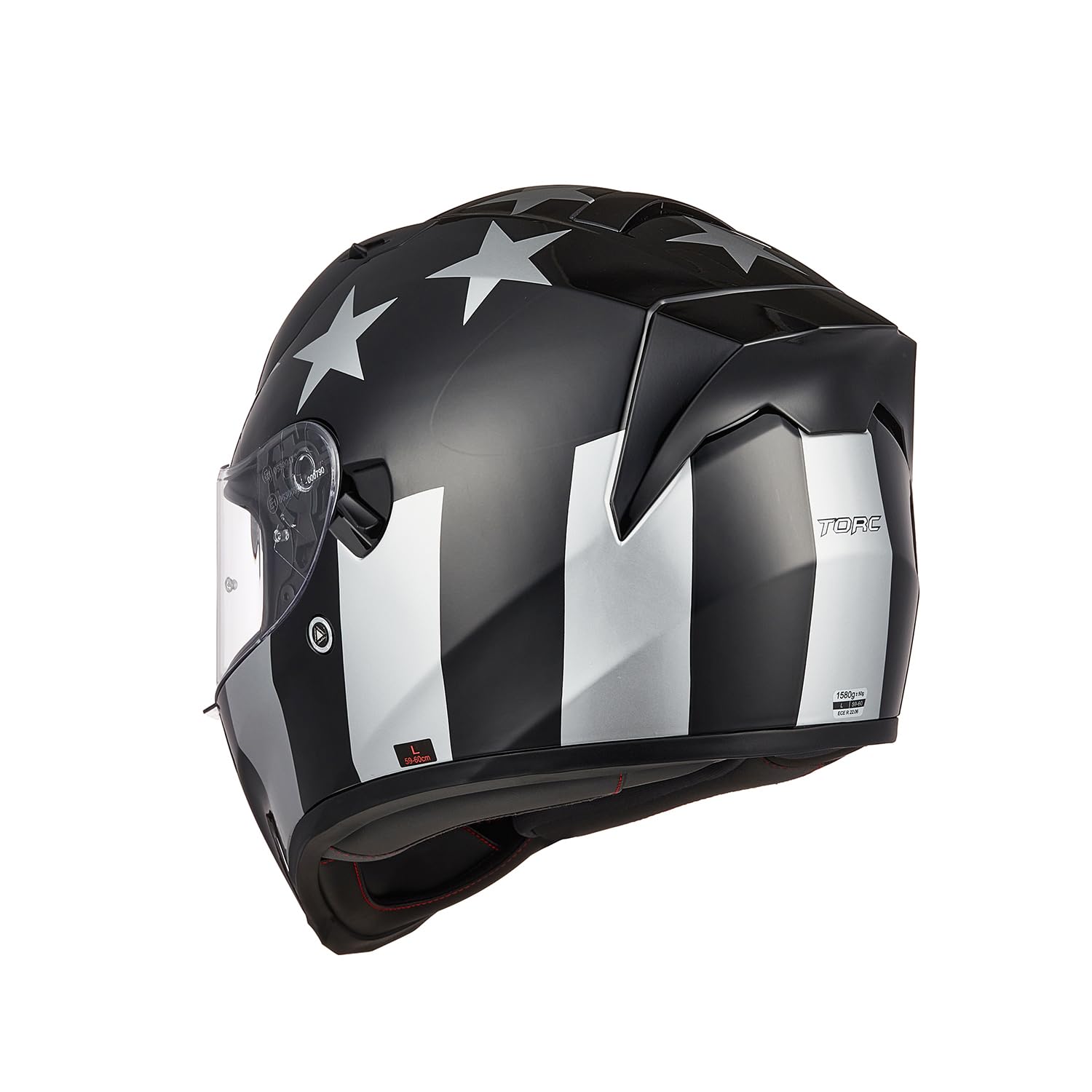 TORC Casco Integrale da Moto Rapid Omologato ECE conDoppia Visiera Omologato ECE 22-06