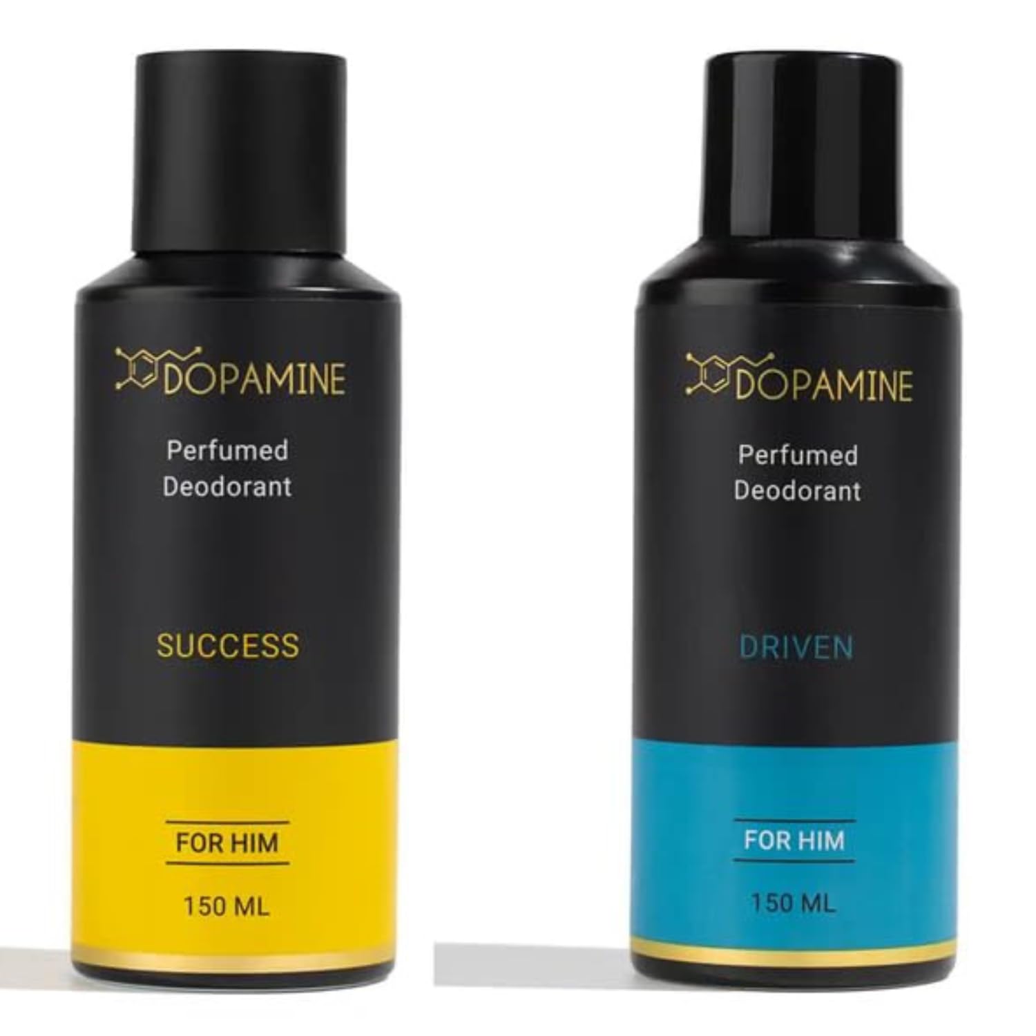 Dopamine Deodorant for Men Combo Long lasting Smell - Body Spray For Man, Premium Men's Deo for Fresh smell - Success and Driven - (150 ml x 2)-image-38