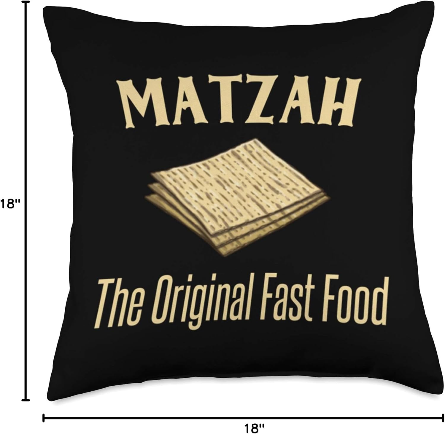 Matzah The Original Fast Food Passover Jewish Pesach Matzo Throw Pillow