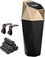 Vista 11 de Ginsco Bote de Basura para Auto Portavasos, Paquete de 2 Mini Botes de Basura para Auto con Tapa, Accesorios para Auto para Interior, Taza de Basura