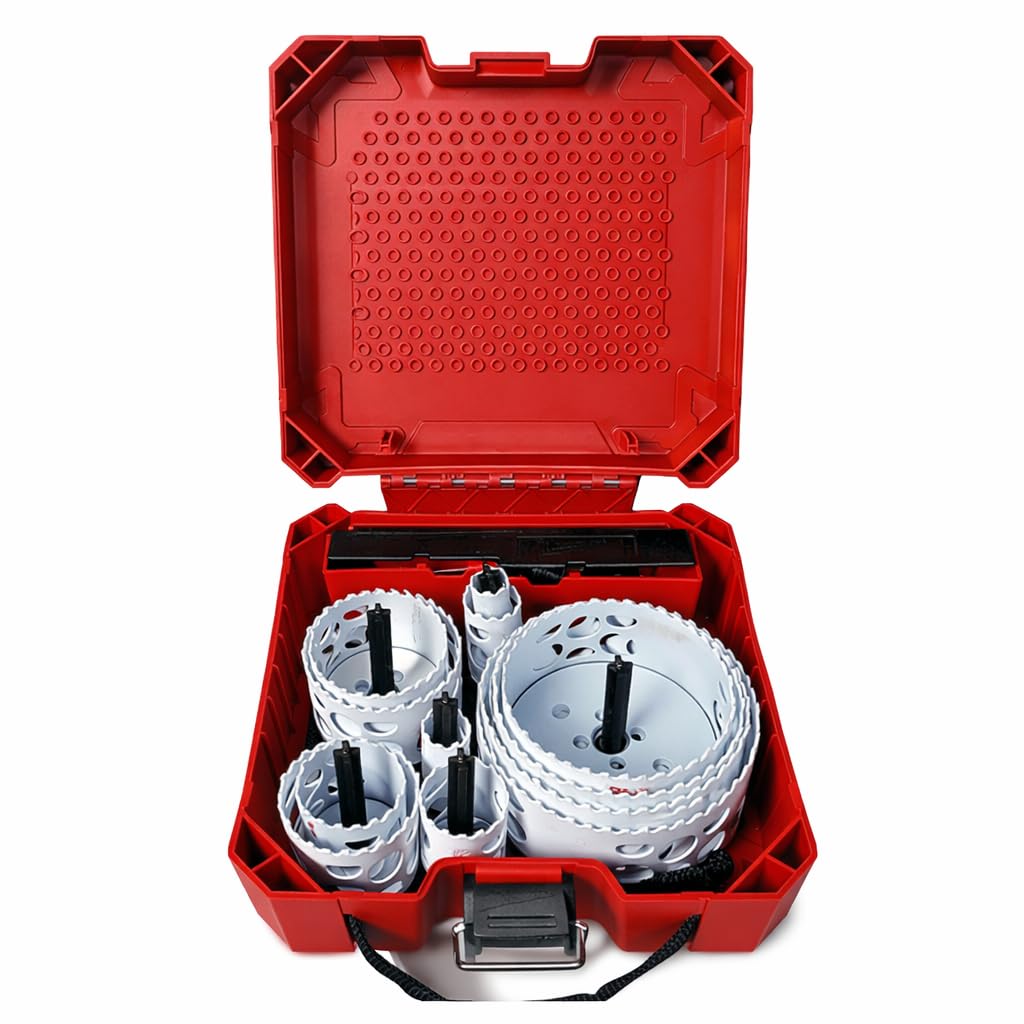 49-22-4185 Hole Saw Kit for Milwaukee 28 Piece Hole Dozer Professional Bi Metal Hole Saw Set Ice Hardened with Arbors and Pilot Bits All Purpose Cutting Kit