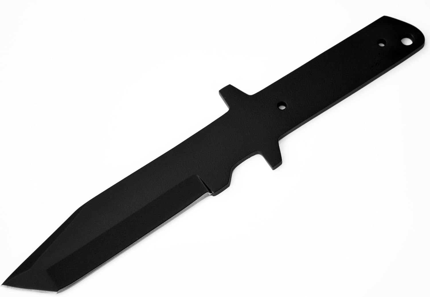 1095 High Carbon Steel Modern Tanto Tactical Knife Blank Blade Hunting Skinning Skinner 1095HC Black Powder Coated