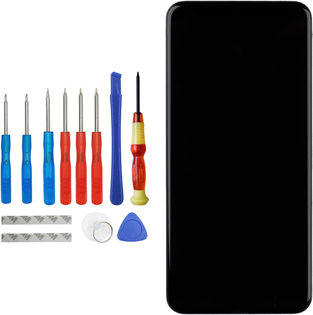 New AMOLED with Galaxy A50 A505 SM-A505F SM-A505U A50S 6.4" inch LCD Digitizer Touch Screen Assembly with Toolkit (Black)…