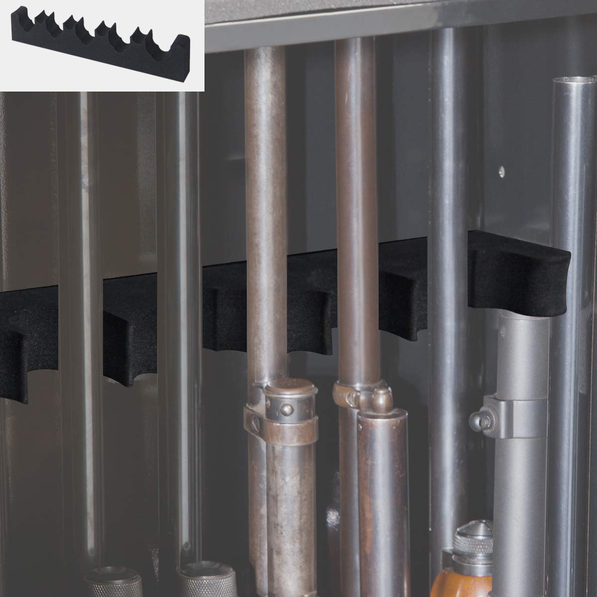 Mind and Action Portable Foam Gun Rack Universal Rifle Shotgun Barrel