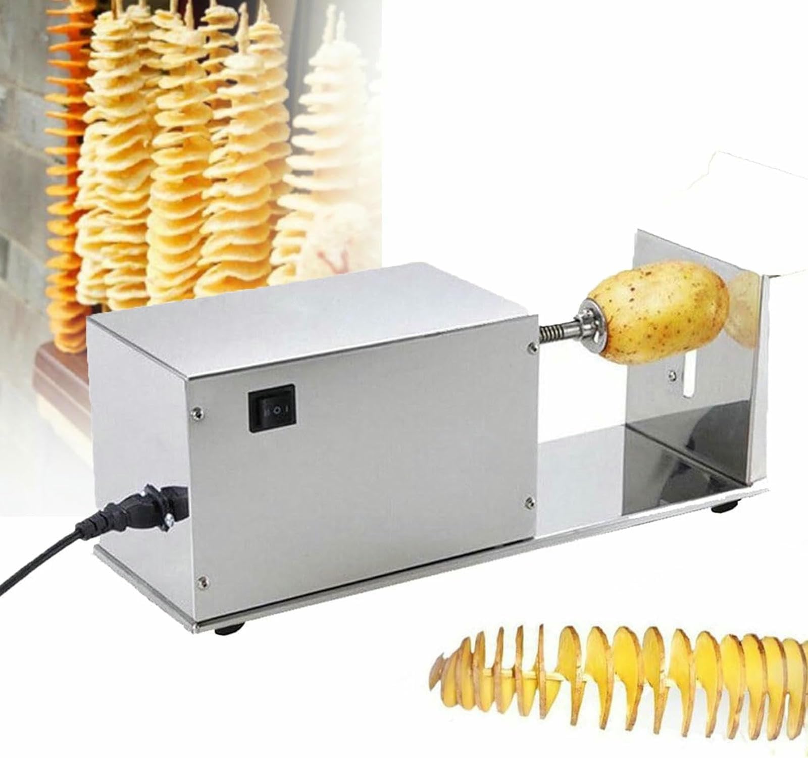 Coupe-pomme de terre en spirale et trancheuse électrique pour légumes