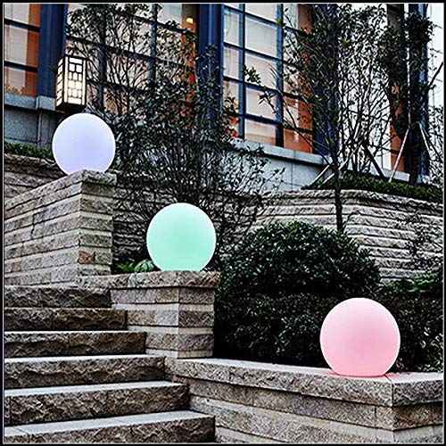 Bola LED solar 40cm, lámpara esfera de 7 colores RGB, incluye función de cambio de color + anclaje
