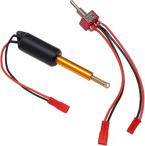 Miniatura 8 de Grúa de motor RC, colgador eléctrico modelo de coche grúa Jack universal para vehículos de control remoto a escala 18 110 (negro)