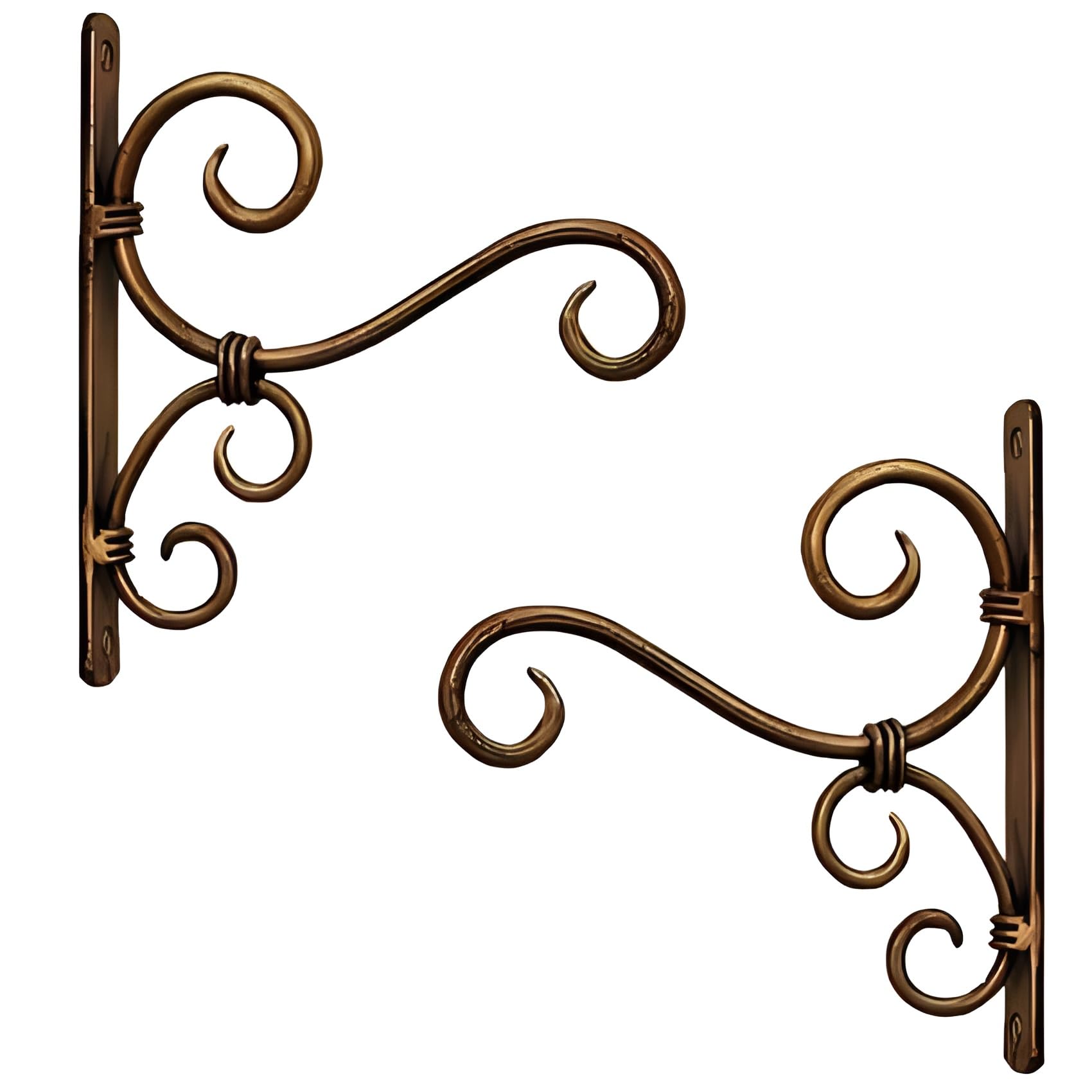 Think N Crafts India:Latest Wrought Decorative Wall Hanger Hooks (Golden Antique)/Multi Purpose Wall Hooks/Latest Plant Hanging Hooks/Decorative Wall Hooks/Basket Hanging Hooks-image-13