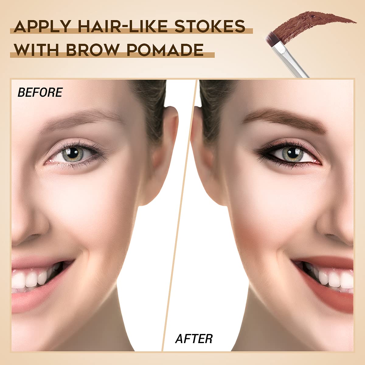 LUXAZA Eyebrow Pomade 3 Colors Set Long Lasting Waterproof Cream Brow Pomade Brown, Buildable Lines Eyes And Defines Eyebrows With brushes Makeup Kit : Beauty & Personal Care