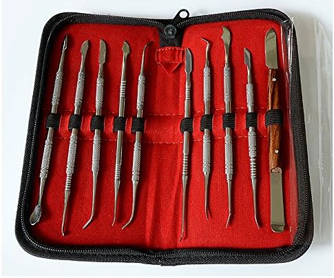 mofa Clay Modeling 10 Piece Tools Pack for Shaping and Sculpting Clay at Schools & Home,Polymer Clay Tools, Pottery & Clay Sculpting Tool Sets, Safe for Kids (10 Piece Set with Leather Handbag)