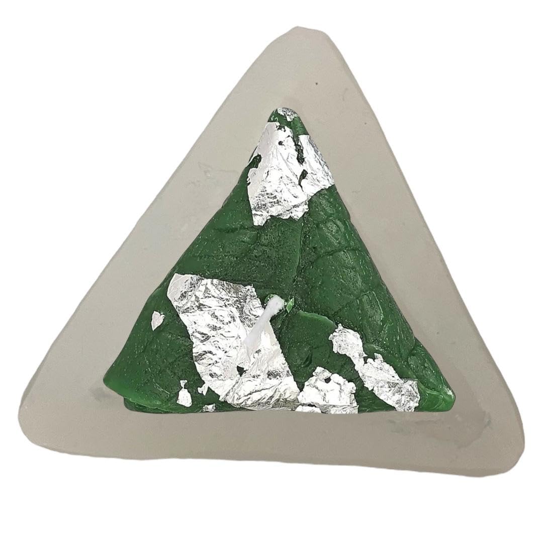 KROKIO® - Paan Silicone Mould for Candle Making Mold 3D Triangle Shape Resin Art Craft Moulds Soap Fondant Banarasi Paan Mold Chocolate Cake Decoration (ASM112-80)