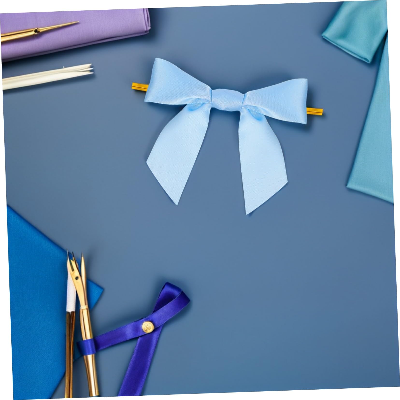 Ipetboom 100 pezzi Fiocchi per Confezioni Regalo Azzurri Mini Fiocchi per Decorazioni Feste Bomboniere Sacchetti Dolci e Progetti DIY