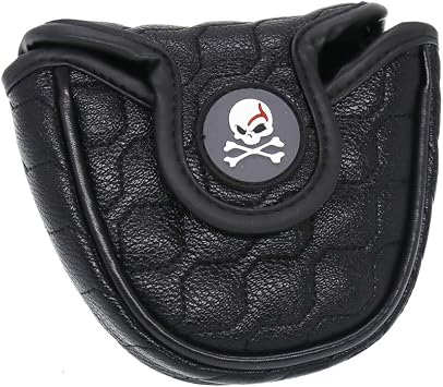 HISTAR Black Skull Mallet Putter Cover Headcover for Scotty Cameron Odyssey