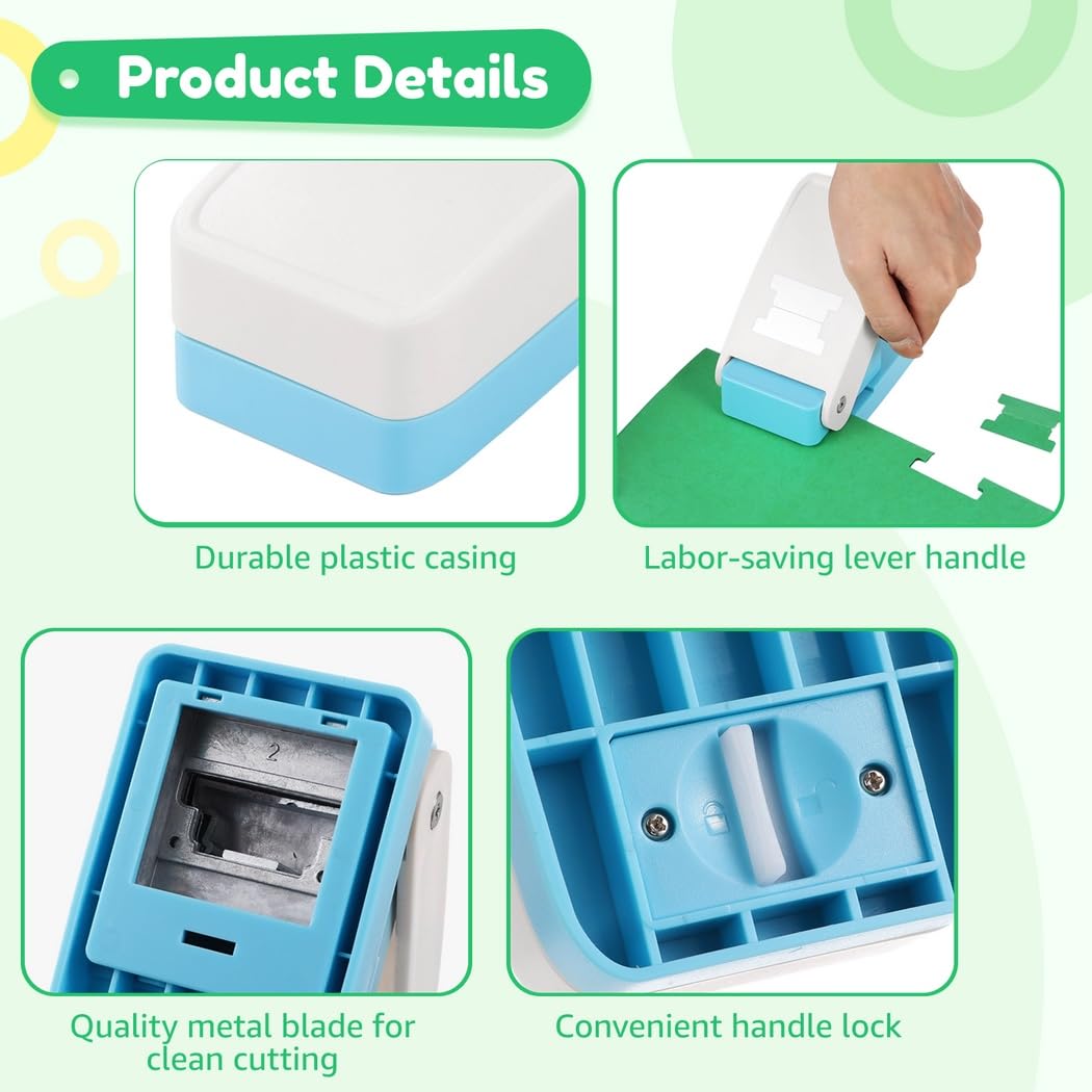 Puncher Etichette di carta palmari, 3,8 cm per realizzare biglietti per scrapbooking, punzonatura cartella, timbri, carta artigianale per artigianato, frese fai da te forme indice 2 2 pezzi, forme