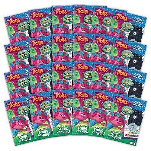 Bendon 43149-Amzb Trolls 24 Count Color by Number Book