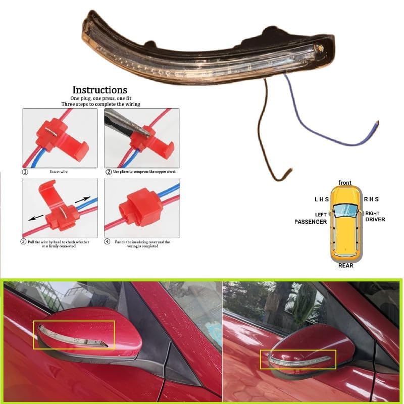Image of Side Mirror Indicator Lamp Light for Hyundai i20 2ND GEN Active /Elite 2015-2020 Model -Yellow with Scotch Lock (I20 2ND GEN (2015-2019) ELITE /ACTIVE, RIGHT DRIVER SIDE)