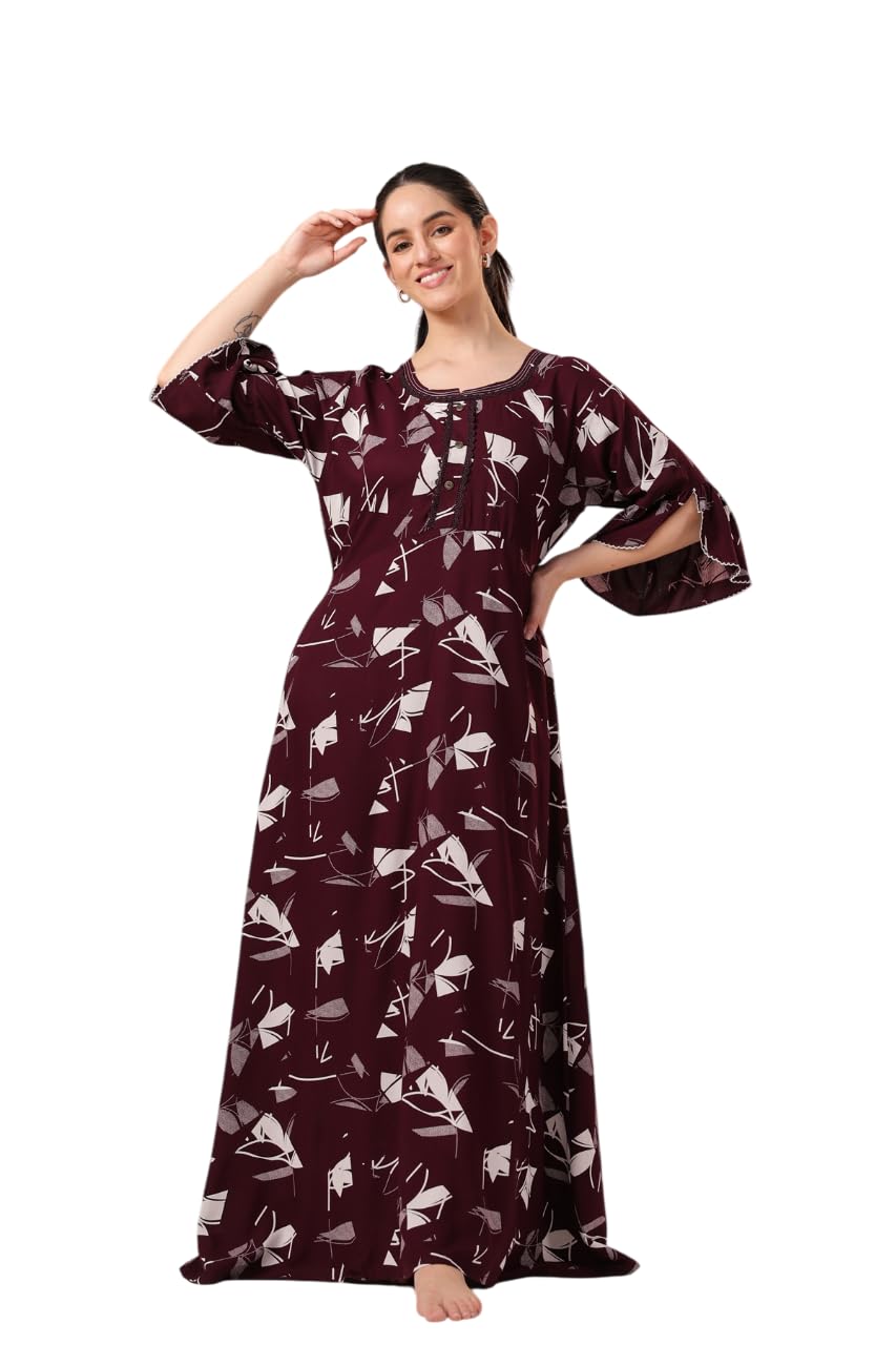 nightspree Printed Cotton Maternity Dress for Women – Stylish and Comfortable Pregnancy Wear-picture-46